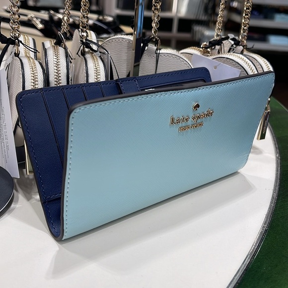 Kate Spade Madison Large Slim Bifold Wallet
Blue Glow 
NWT - Picture 12 of 16
